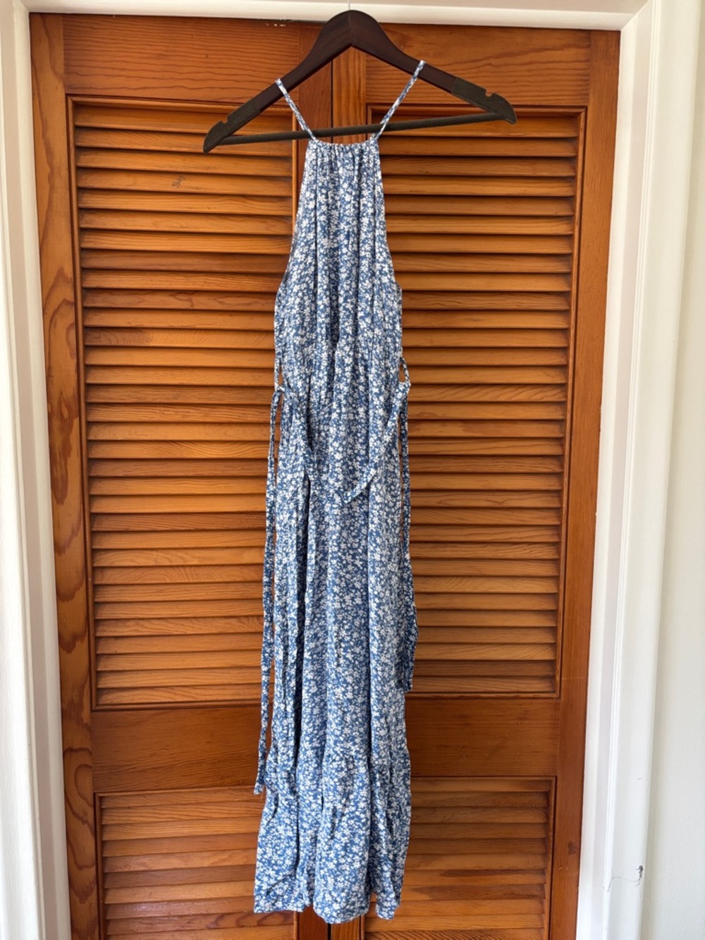 SHEIN Blue Floral Maxi Dress